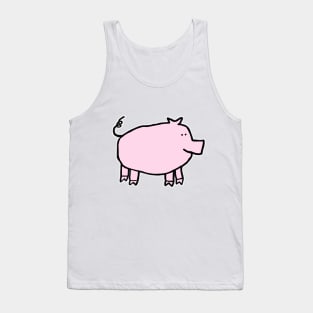 Soft Pink Pig Right Tank Top